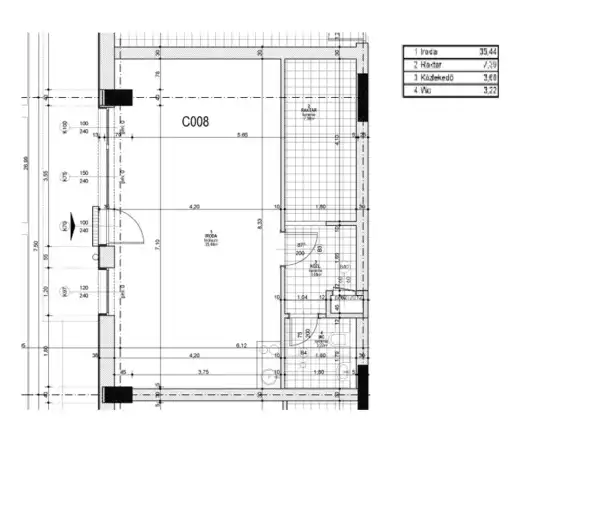 Eladó újszerű iroda földszinti, utcai, Budapest, IX. kerület 1 szoba 50 m² 60.885 M Ft